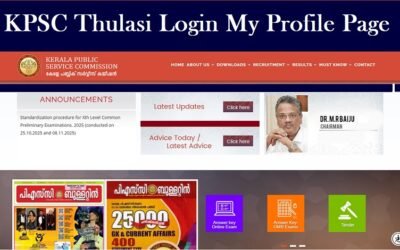 KPSC Thulasi Login My Profile Page